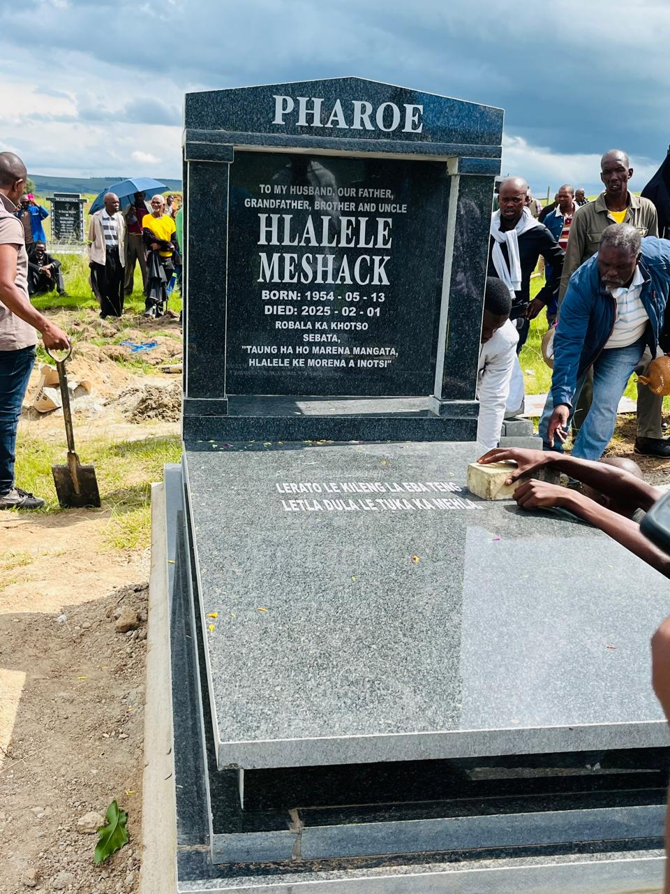 Example of a tombstone